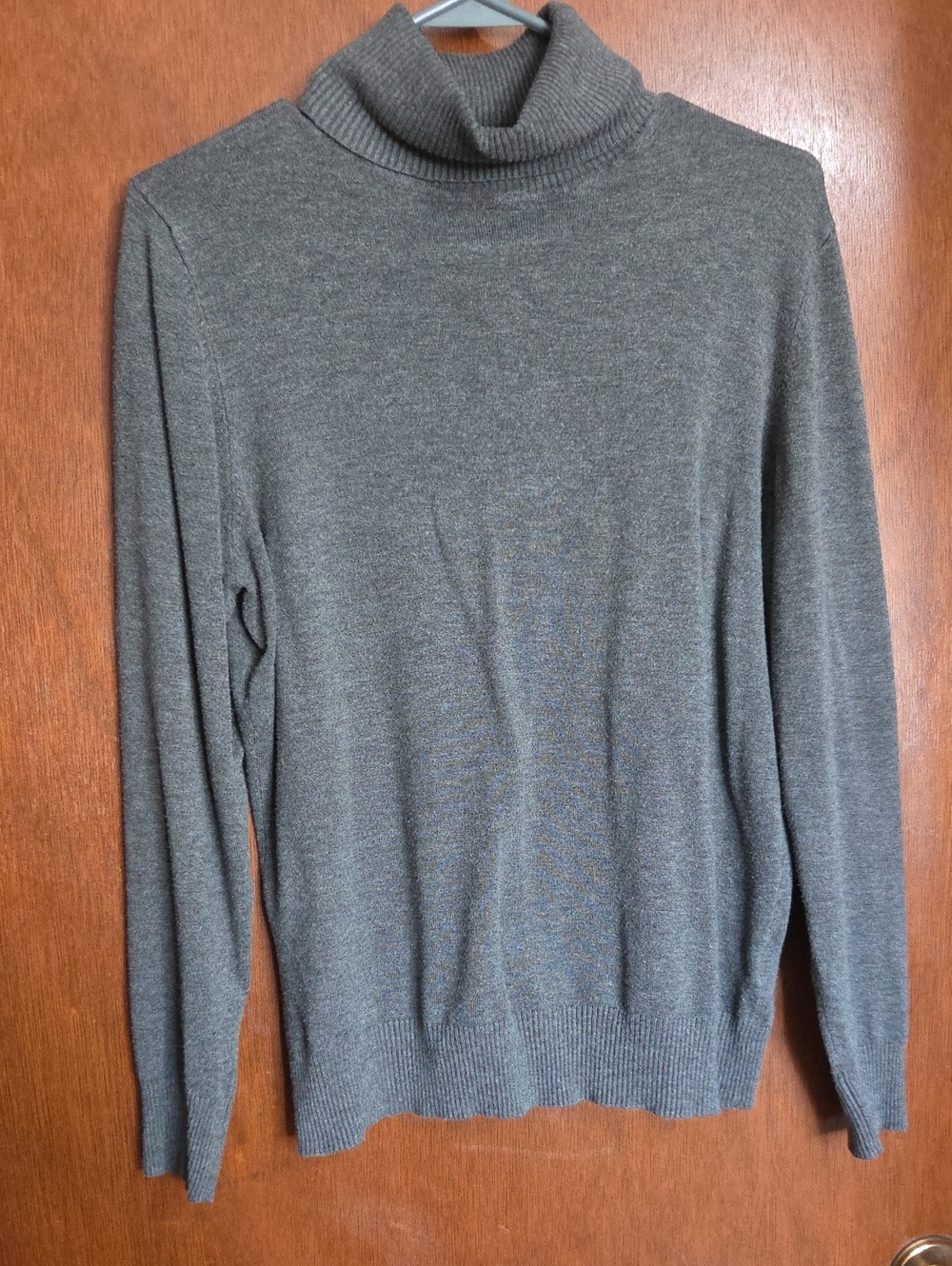 Gray Ribbed Crewneck Sweater